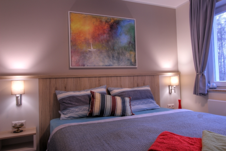 Das Schlafzimmer im Obergeschoss